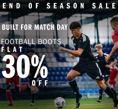 Score Big With 30% OFF Football Boots