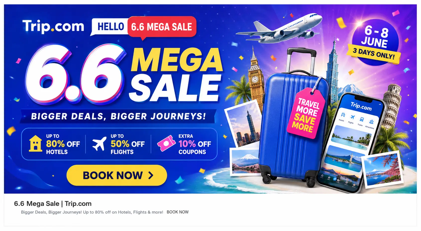 Exclusive Trip.com 6.6 Sale: Up To 80% OFF