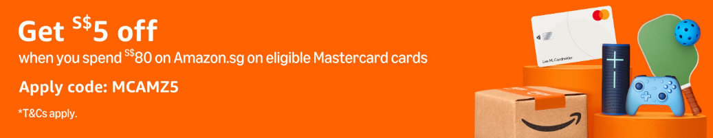 Save $5 with Amazon MasterCard Promo Code Singapore MCAMZ5