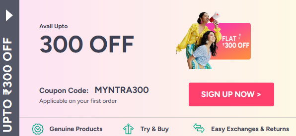 Unlock ₹300 Off Myntra First Order