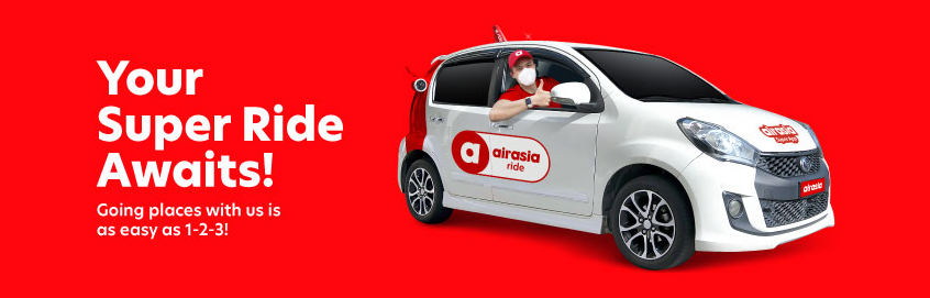Unlock RM5 Off with AirAsia Ride Code NEW2RIDE