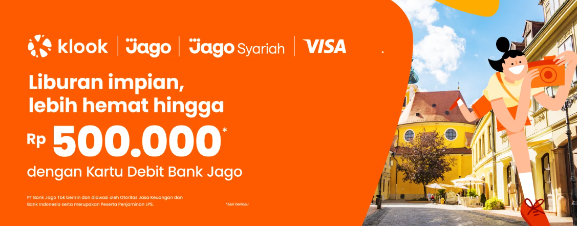 Save Rp100,000 on Klook with Bank Jago Discount Code