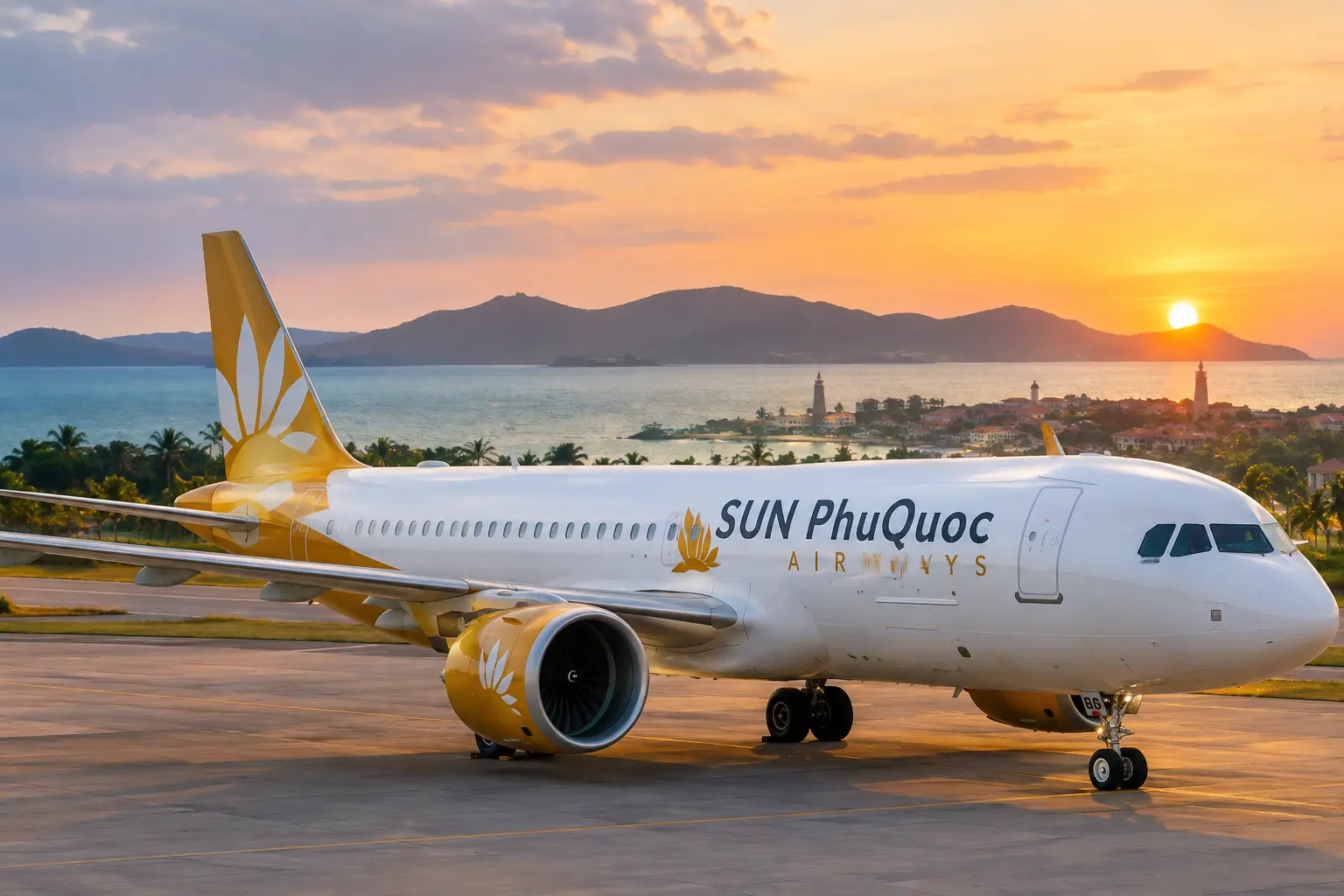 Sun PhuQuoc Airways flight to Phu Quoc Vietnam