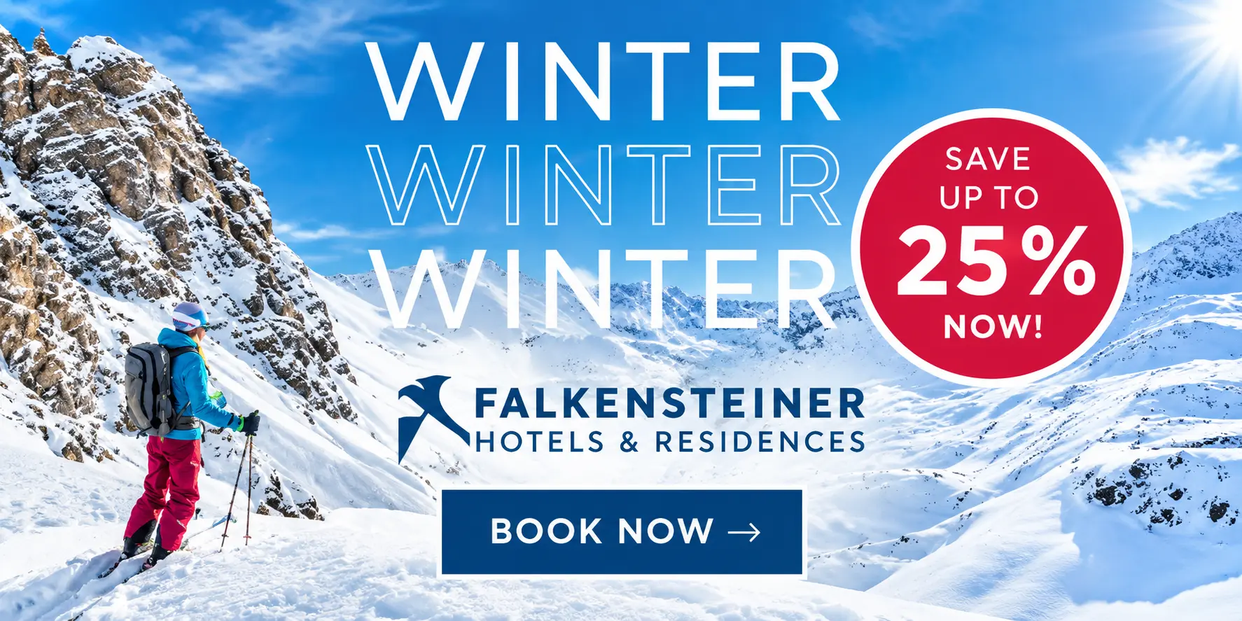 Book early and enjoy up to 20% OFF at selected Falkensteiner Hotels & Residences!